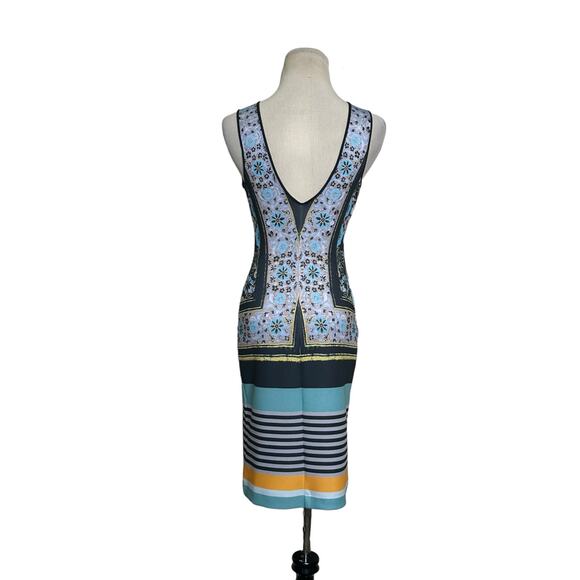 Clover Canyon colorful sleeveless fitted mini dress size small - Picture 13 of 16